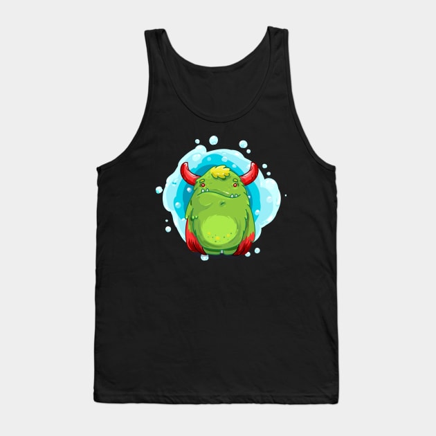 Cute Burly Friendly Monster Tank Top by PosterpartyCo